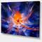 Designart - Colorful Glowing Space Flower Fractal - Extra Large Floral Wall Art